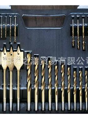 功能木工多开器高速钢c424BNV1孔钻头60ps麻花钻头套装麻花钻组套