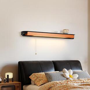 件中字古风一长条置物壁灯床头装摆放置带拉饰绳开关87469感复古