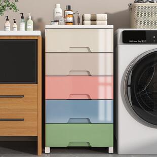 塑料屉无品牌/式收纳多移层加厚带轮动床边床头家用抽储物置物柜