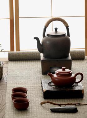 日式复古茶炉小火炉蜡烛温煮44856茶底座保温茶器香器烘提茶炉暖