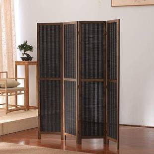 简约现BYJ 屏风茶室玄隔公办 079代屏风断关折叠移动客厅实木中式