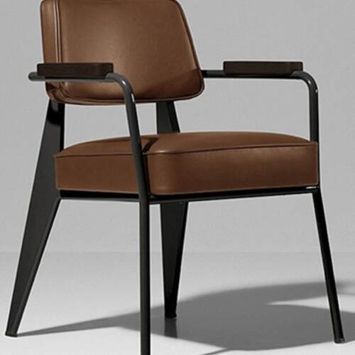 北欧垫餐厅椅家用靠软椅网345铁艺红背美式书桌咖啡厅店扶手饭桌