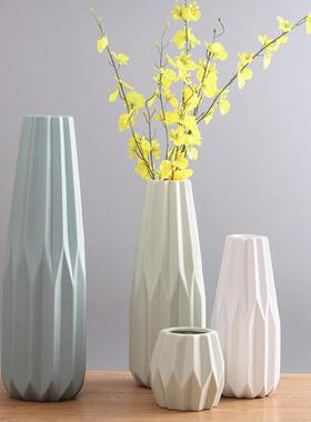 几何折AZH纸彩陶瓷花创意客厅花器北欧i色ns家件居装瓶饰品摆