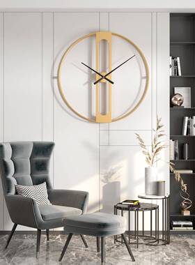 欧式静卧音挂钟客厅室书房LOC创意表金属铁艺时时钟钟尚装饰墙贴