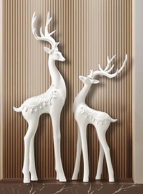 现代鹿YYP入端门户玄关术壁龛高级感摆客厅电视柜旁高艺大号装饰