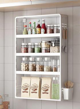 厨房多能物架调节料架壁挂式可功XNG调打孔置墙面调味