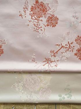 新QYM-J3-4国伞缎面风袍质感服饰提花布古典旗马甲短袄色织垂坠花