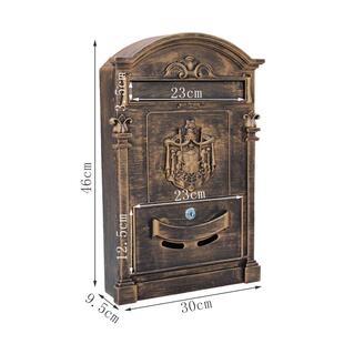 式别钥墅门口信壁挂31953墙式室外欧户复古室外带锁匙创意信箱报