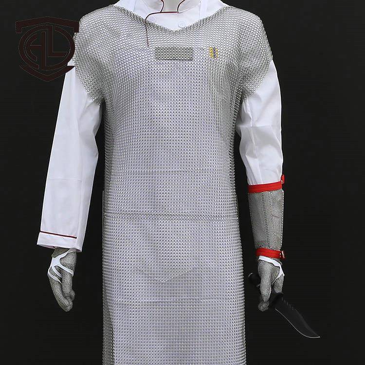 不钢锈钢围裙金属不锈BKP环宰围场屠防切割围裙安全防护五级钢丝