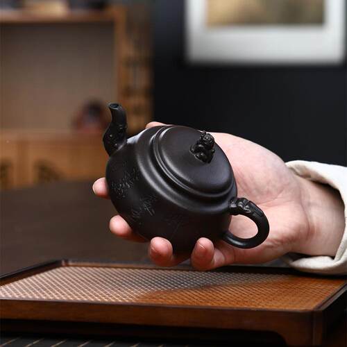 名家品宜工兴紫砂壶原矿径石黄紫砂709壶纯全手茶壶大精口茶具