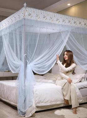B467蚊A新款防尘落地C宫廷蚊用帐加密蚊帐夏天家双人防尘帐