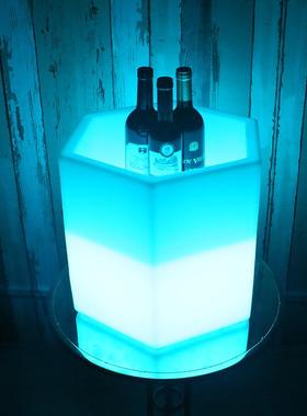 菱形塑桶料酒六角形红酒桶大容冰量FRU户外冰块桶创意酒加厚酒吧