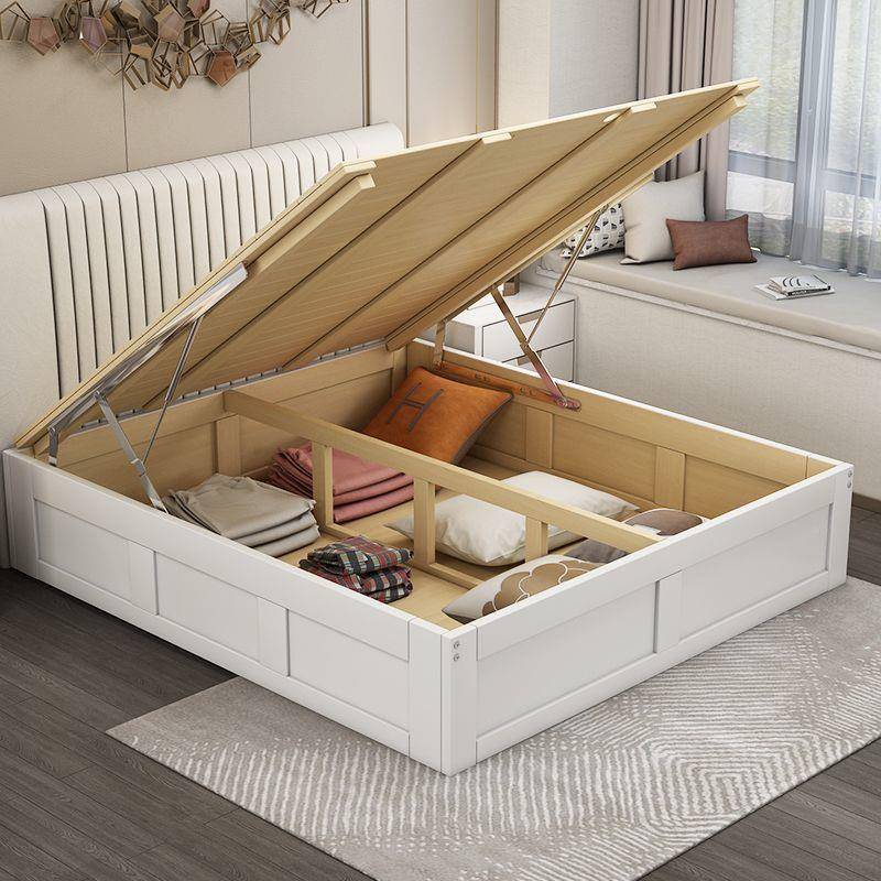 实NMN床架榻米床箱榻床体不带床头木床体无头落地收纳气压高箱储