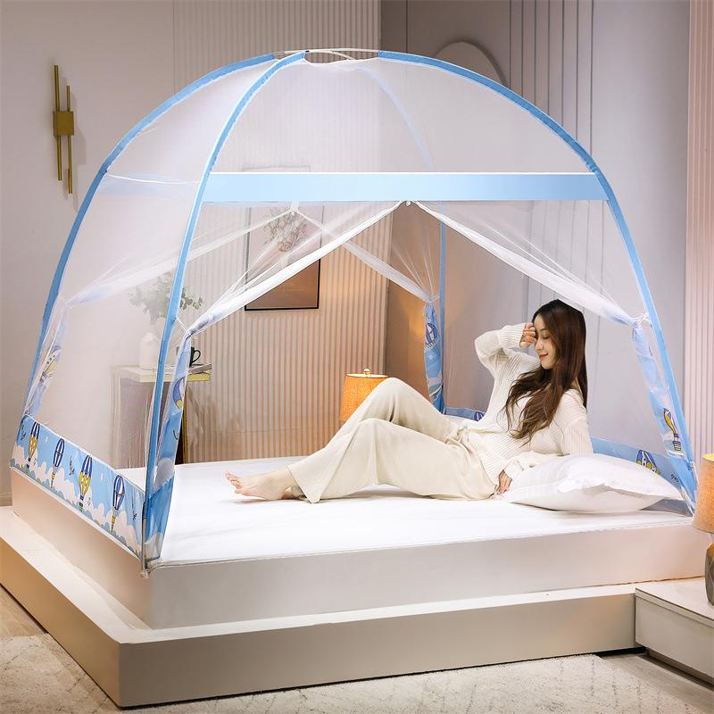蒙古包蚊帐家用防卧室防摔纹帐儿童2LWK025新款安装全婴儿底止免
