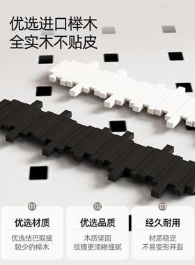 实木挂挂衣架子24529入户门琴键玄关衣钩壁挂装钢饰不孔占地免打