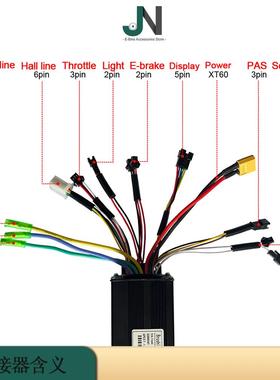 自行锂电改装智IYN能控制器0A全普通W4车83V7501000W正玄波二号协