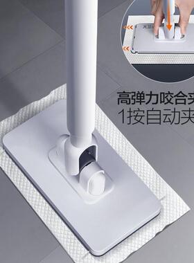 宿舍洗脸巾拖把懒人夹布迷你拖把2025新款家用一拖板静电除尘纸净