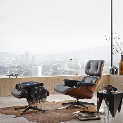 伊姆斯躺椅伊姆斯躺欧式单人沙e发椅豪Eams旋转懒午人睡休闲华家