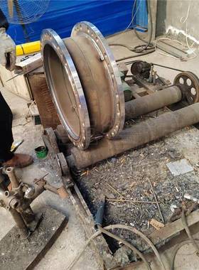 蓝色喷漆伸B2F法传兰式限GWN位缩器道伸缩力接头管厂家直发