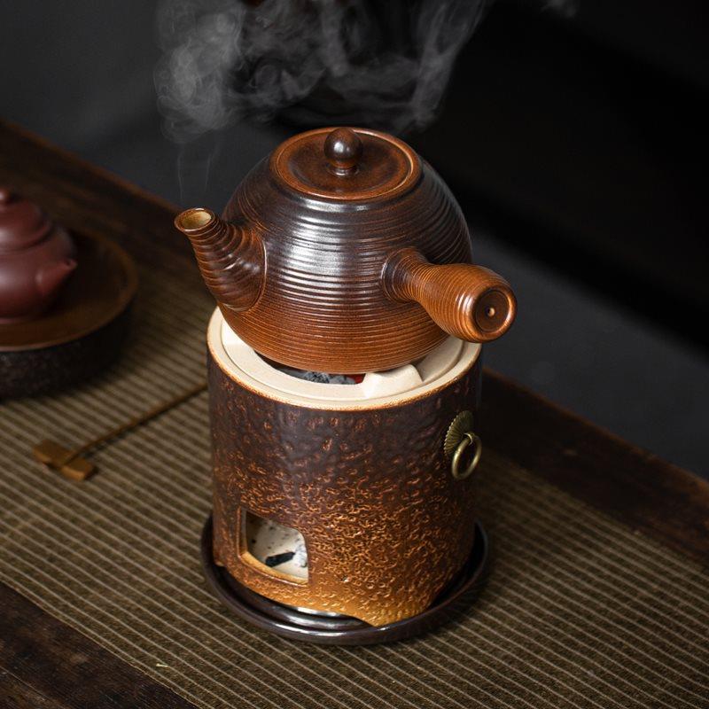 碳炉煮茶茶壶户外酒精碳煮茶器提梁壶烧水陶瓷壶干烧壶火温984壶