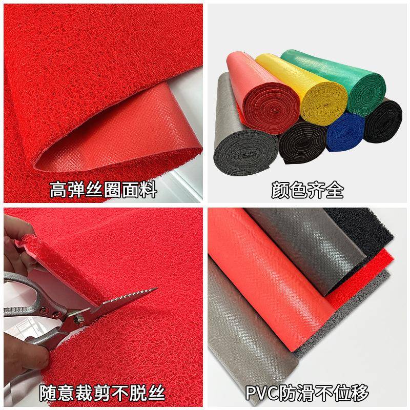 丝圈卷材PVC胚地喷印喷IVH绘材印花原材料UV打印OGO图案开业迎L宾