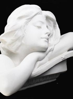 思考石石膏像饰石膏教具膏像石膏像装石膏像美术PIK雕头塑摆件