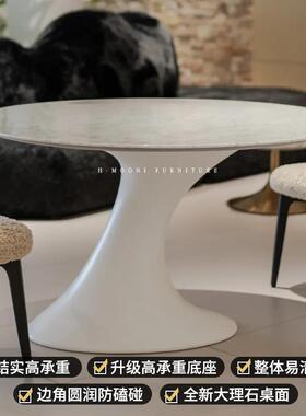 法式墅LCH现代极简古风椭圆形餐桌复轻奢客用厅家别高档大理石餐
