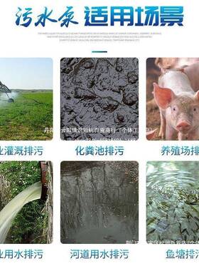 切割水泵家用220V小型化粪池抽粪泥污浆下道排水污88427抽式水水