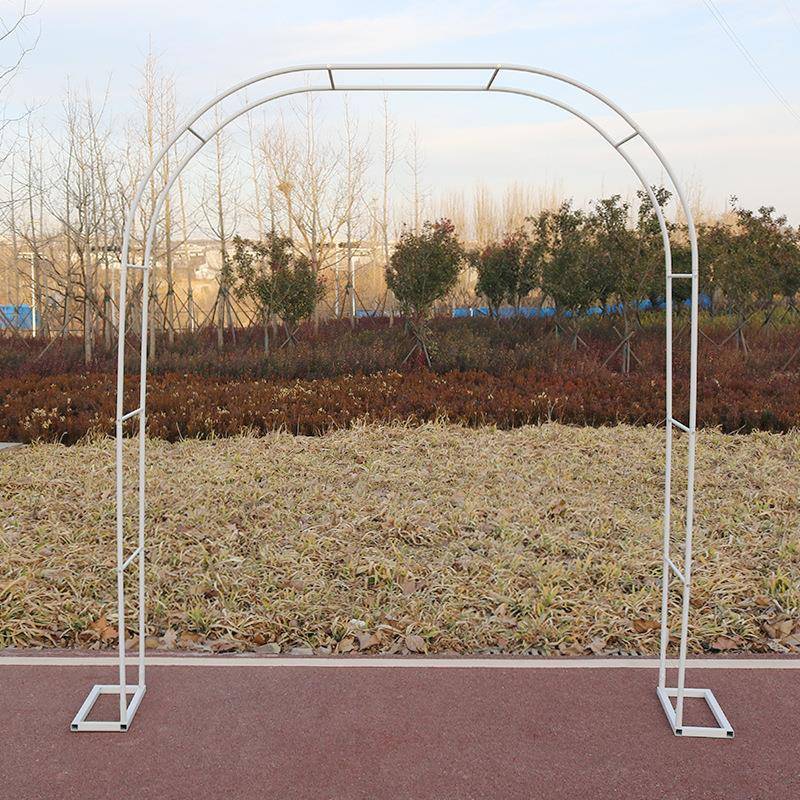 季新款铁艺爬藤架门花架花园月花支架铁线莲萝植物架户LGA绿外拱