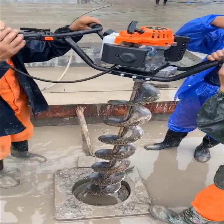 人清管式桩芯掏土工机手扶土螺旋清工具704配可延长钻杆
