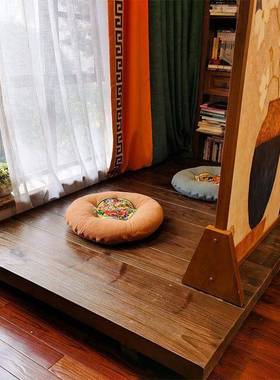 日式榻榻米床木单人板床无人床头1.8米实床原BMU床木诧寂风1.5米