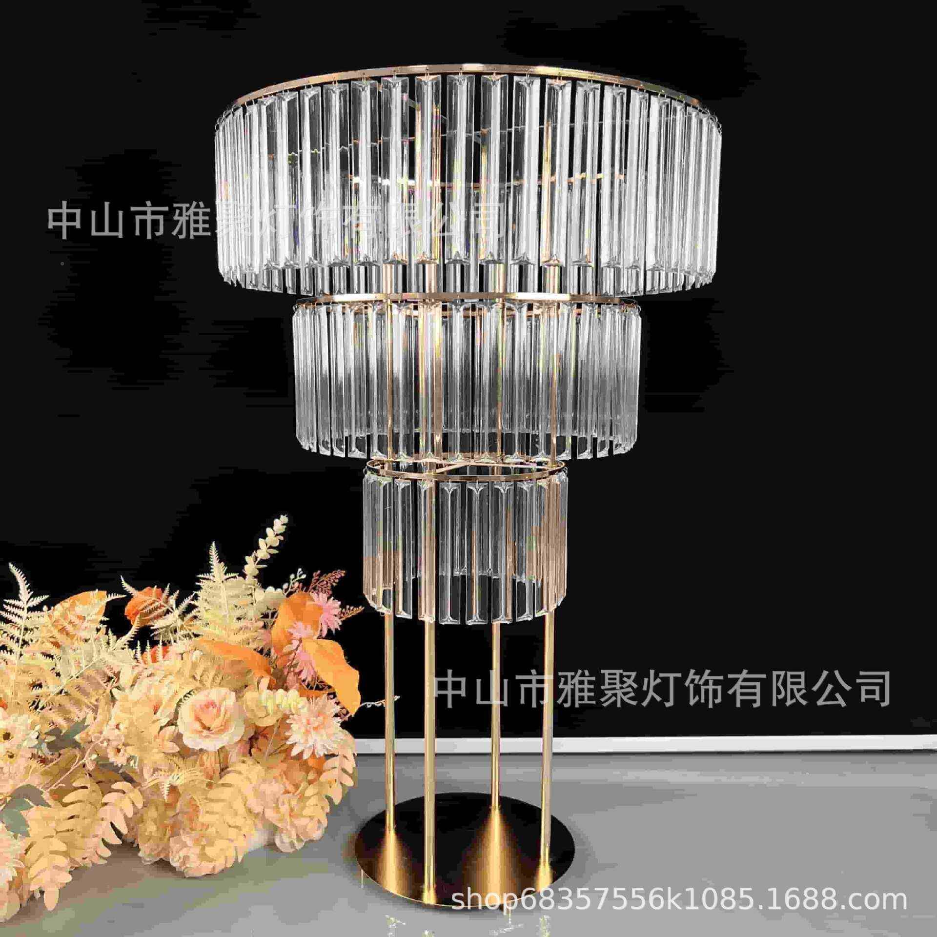 婚庆插花器亚力冰条桌花器装饰礼堂OCI欧式铁艺克子婚装饰摆架件