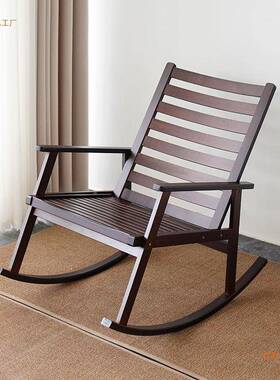 阳台家逍用人懒人楠竹躺KFL椅休闲大人午睡老午摇休新款遥椅摇椅