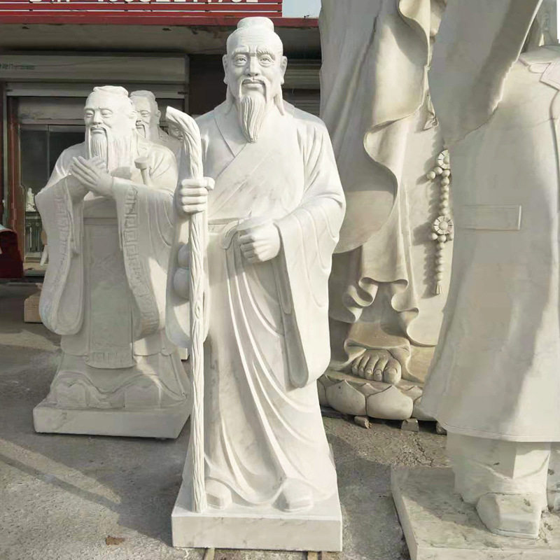 汉白玉扁鹊四大名医校园雕塑