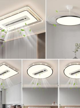 2025年17873全新款一体电扇扇厅灯光谱大风力卧室房间负离子无叶