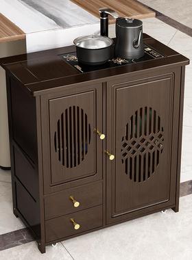 动茶小柜台茶桌边侧31155柜茶车实木家用泡茶吧几烧水壶一体煮移