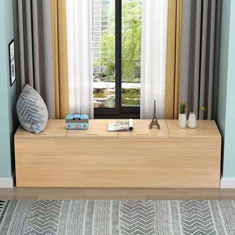 实木台飘663窗柜可坐翻盖收纳柜床边夹缝储物柜阳米自由合榻组榻