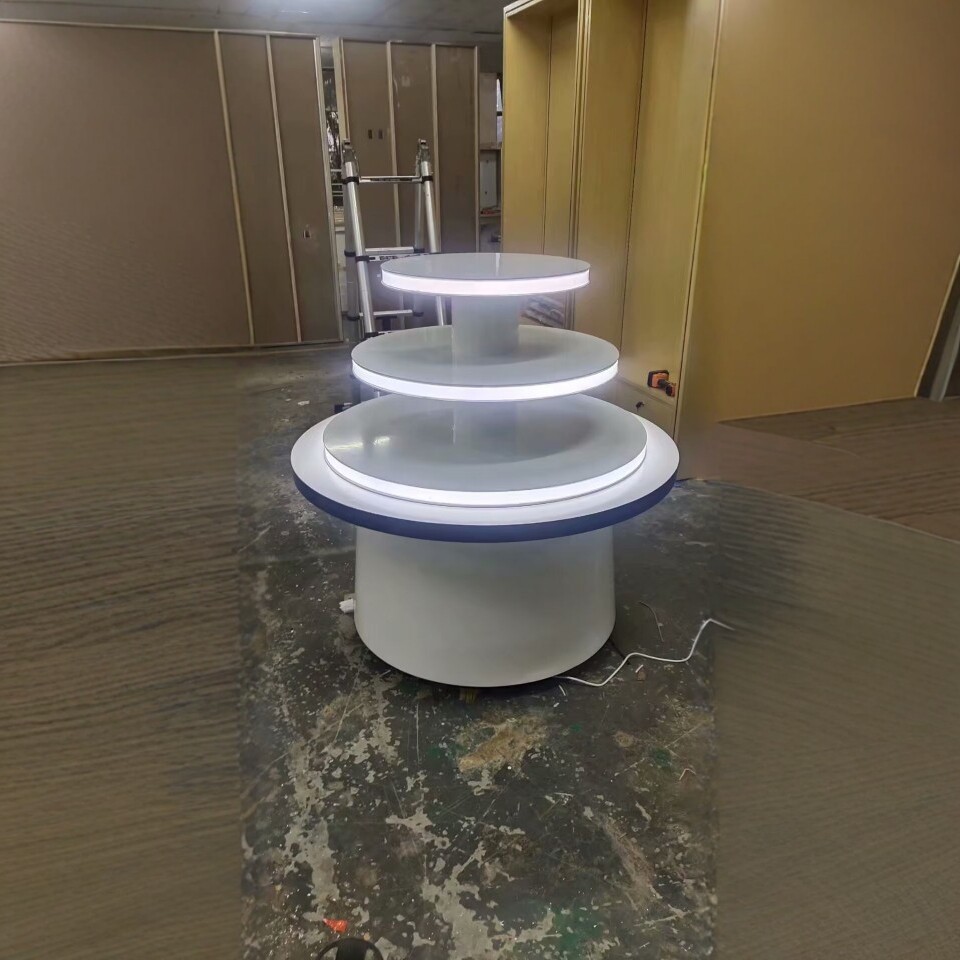 创意发光旋转圆形展柜