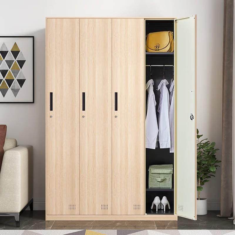 宽1.2米YT-1200更衣员工柜柜钢制木储物柜加铁皮柜健身房宿舍衣纹