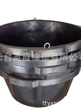 色重型橡胶桶65625马羊狗饲料盆.5加仑黑喂水盆可挂橡胶盆