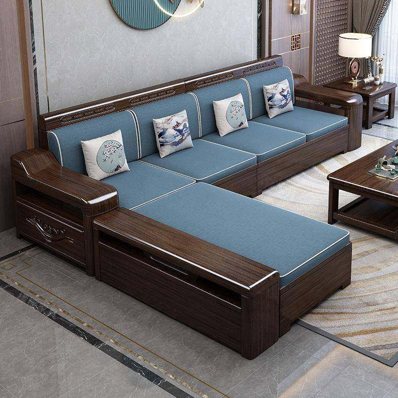 沙发金紫檀中式实木家用客厅小木户合型家具冬夏FGQ组抽屉两用储