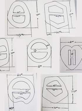 BLH树脂挡腰扣三日字子扣异型大衣风裙夹克装饰纽扣厂衣家树脂扣