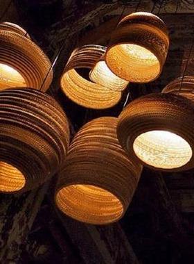 吊灯东餐灯南亚风格中式禅意吊灯编织裸泰式茶室酒吧日Jx23110蛹