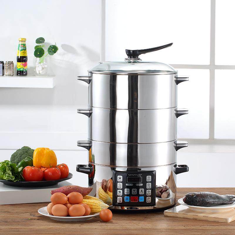 sa锅nms子ie山姆斯多功能304不钢电锈蒸锅家用71934商用蒸笼火蒸