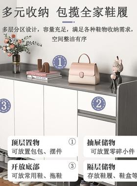 实木鞋柜家用门口大置物架入户玄型关柜小户容量收纳储物95199柜