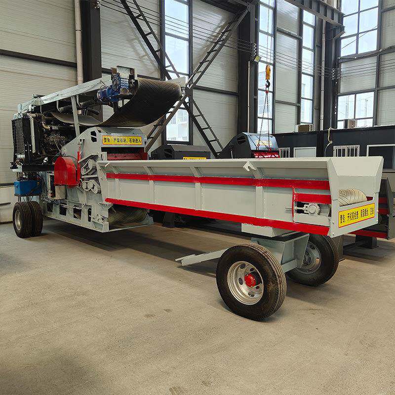 自动进料木材SPP碎机大型柴油动树墩力木头削片机模版综粉合破碎