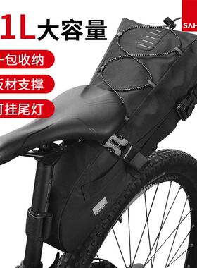 新款SAHOO鲨虎自行车尾包大容量自行车PU鞍座包骑行尾包