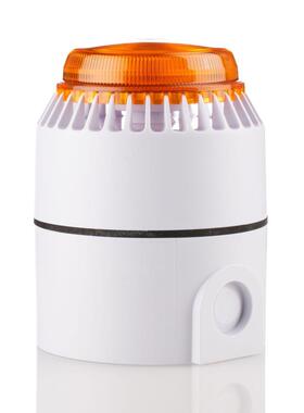 FL/AL/W/DEATON声光报警器白色底座黄色灯罩101dB18-28V直流