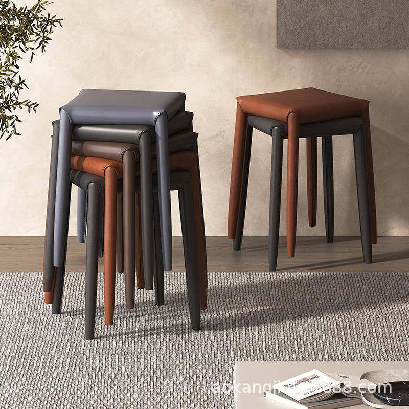 马鞍皮凳子家用可叠放餐桌板凳轻奢高级感餐椅备用方凳商用小椅子,纺织面料/辅料/配套,纺织机械配件,淘宝优惠券,粉丝福利购,淘宝优惠卷