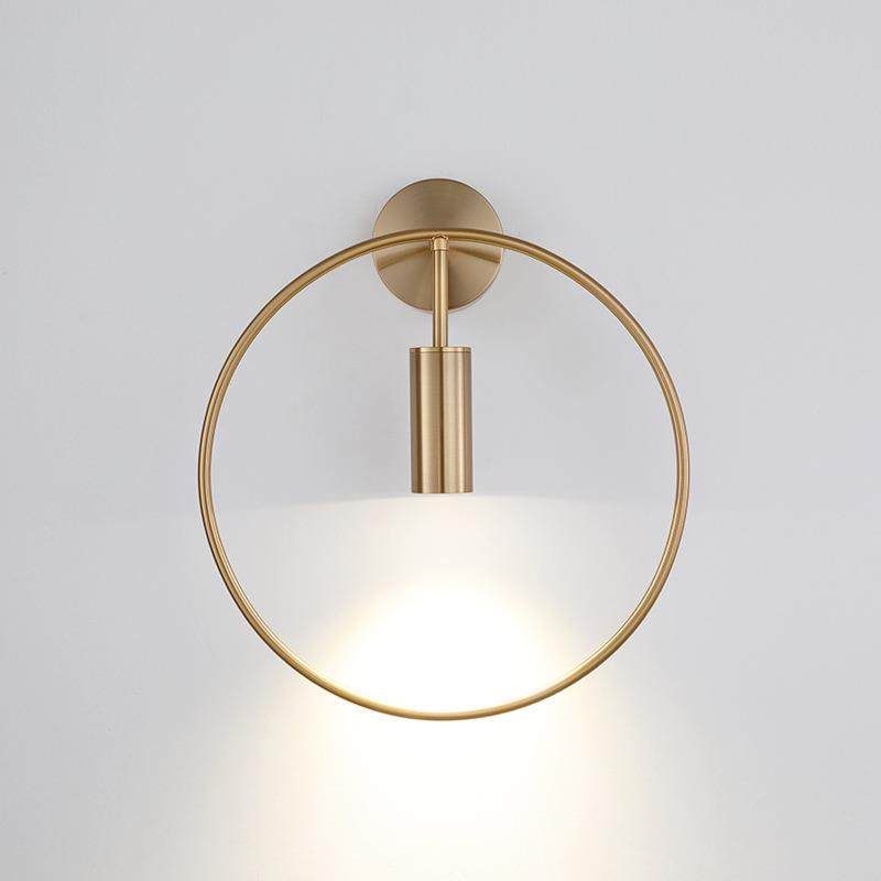 复刻版西班牙设计师极简轻奢圆环壁灯北欧简约现代客厅卧室床头灯